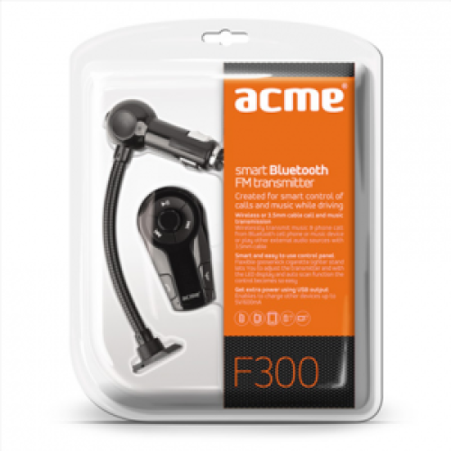 Ausinės ACME F300 smart Bluetooth FM transmitter