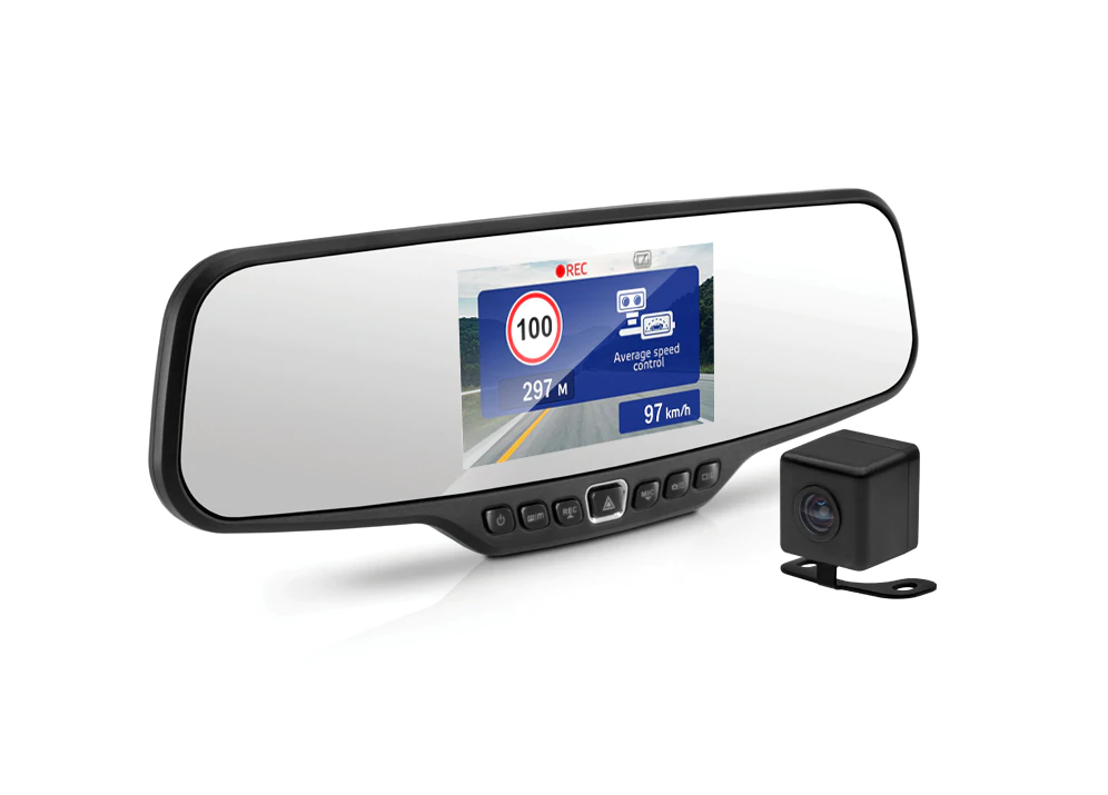 Registratorius veidrodyje ir galinio vaizdo kamera NEOLINE G-TECH X27, su GPS duombaze apie policijos radarus