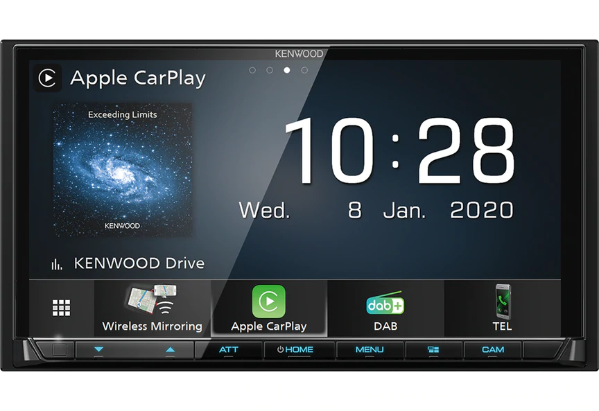 Kenwood DMX8020DABS, 7.0″ automobilinė multimedija. Belaidis Apple Carplay