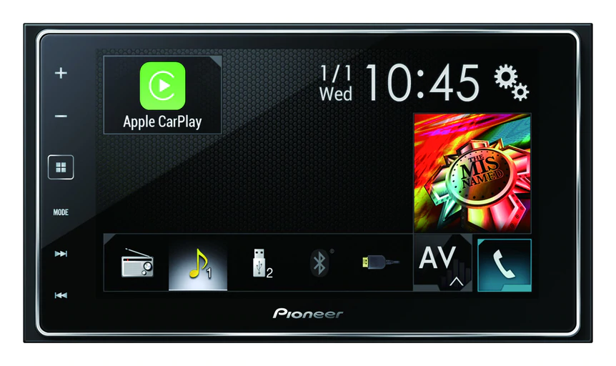 Multimedija automobiliui Pioneer SPH-DA120, GPS, USB, BLUETOOTH, AppRadio  SPH-DA120 leis jums mėgautis visais privalumais iš išmaniojo telefono automobilyje. Klausykitės muzikos, žiūrėkite filmus ar nuotraukas, bei pakraukite savo bateriją keliaudami. Ši multimedija taip pat palaiko AppRadio režimą, CarPlay ir kitas „Bluetooth“ bevieliu ryšiu naudojamas programas.      Palaikomi audio failų formatai: WMA, MP3, ACC, WAV, FLAC     Video failų formatai: MPEG4, WMV, H.264, DivX, DivX MKV, FLV, JPEG     Galia : 4 x 50W MOSFET     AM/FM radijo imtuvas     6.2 colio LCD skersmens lietimui jautrus ekranas     2 USB jungtys ; AUX įėjimas ; 3 -Liniijinų išėjimų poros ; Galinės vaizdo kameros jungtis     GPS     Integruota: Bluetooth, Laisvų rankų funkcija     Android įrenginių palaikymas     iPod / iPhone suderinamumas     MIXTRAX     Ekvalaizeris: 13-juostų grafinis