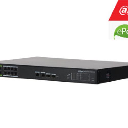ePoE šakotuvas 100Mbps 16portu+2G uplink + 2SFP, ePoE 8 portai, ePoE iki 800m, Hi-PoE
