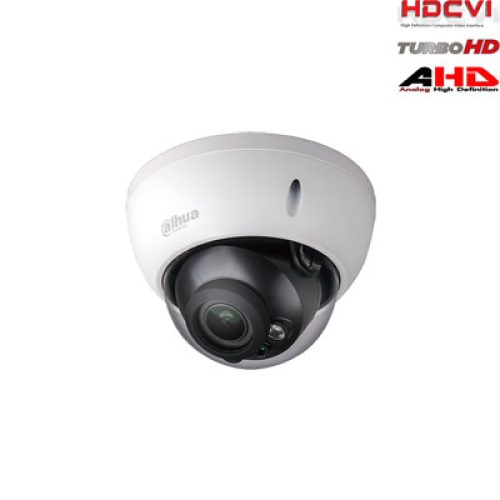 HD-CVI, TVI, AHD, CVBS kamera kupolinė 2MP su IR iki 30m. 1/2.7″ 2.7-12mm objektyvas, IP67, IK10