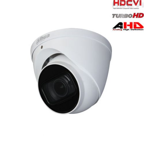 HD-CVI, TVI, AHD, CVBS kamera kupolinė 2MP su LXIR iki 60m. 1/2.7″ 2.7-12mm objektyvas, int. mik.