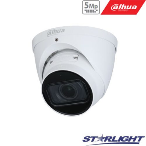 IP kam. AI 5M 2K Kupol. STARLIGHT su LXIR iki 40m, 5MP(2592×1944) 1~20fps, 2.7mm–13.5mm,H.265+