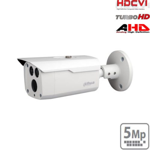 HD-CVI cilindrinė kam. 5MP su LXIR pašvietimu iki 80m.,1/2.7″ 3.6mm 77.5°, IP67