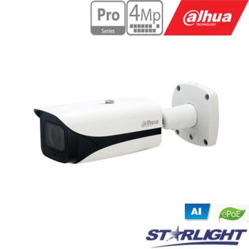 IP kam. AI 4M 2K cilindr. STARLIGHT + su LXIR iki 60m, 4MP(2688×1520)1~25fps, 2.7-12mm, H.265+, ePoE